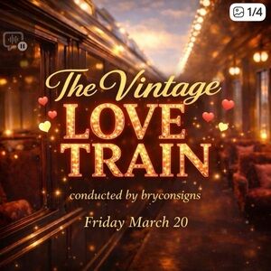 Hop on board for amazing vintage train- 9am CT - 10 sellers /1.5 hr shows